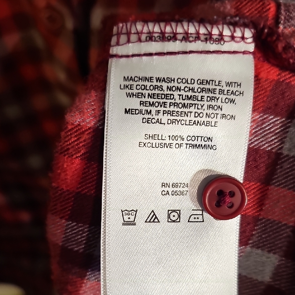 Columbia Maroon And Red Checkered Shirt Size XL - Picture 4 of 6